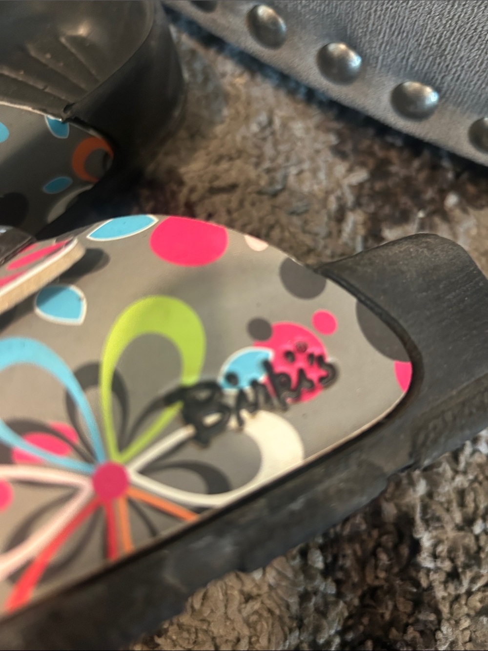 Women’s Floral Pattern Adjustable Double-Strap Sandals - Gray Multi - Picture 2 of 3